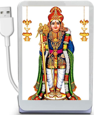VGS MARKETINGS Raja Alangaram Murugan Dandayuthapani Swamy Car Dashboard Double Side LED PHOTO Religious Frame