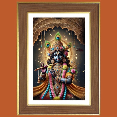 HitechMart Lord krishna Photo Frame 14x18 Inches Religious Frame