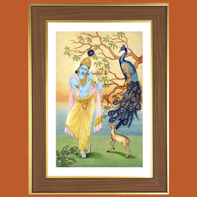 HitechMart God Sri Krishna Photo Frame 18x22 Inches Religious Frame