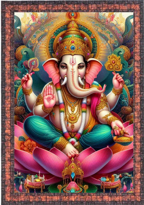 SL GIFTS GANESH JI religious frame (A4 size, 10×14 inches): Religious Frame