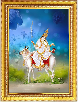 HitechMart Maa Shailputri Photo Frame 16x20 Inches Religious Frame