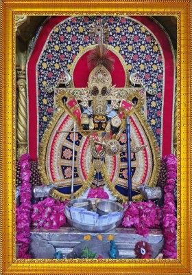 jog craft shri sanwariya seth photo frame, sawriya seth photo lord dark krishna Religious Frame