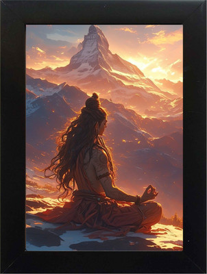 PY Creation Lord Shiva Religious Frame