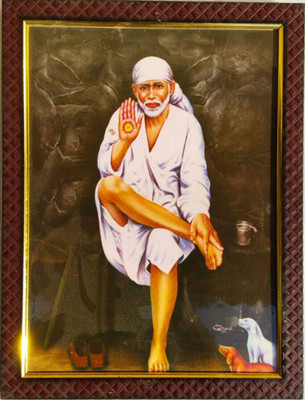 TPT Shirdi Sai Baba Shirdi Sainath | Size (10x13 Inch) Religious Frame