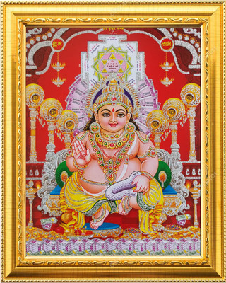 NDFRAME Kuber Lakshmi Kubera Lakshmi Kuber Laxmi photo frame Religious Frame