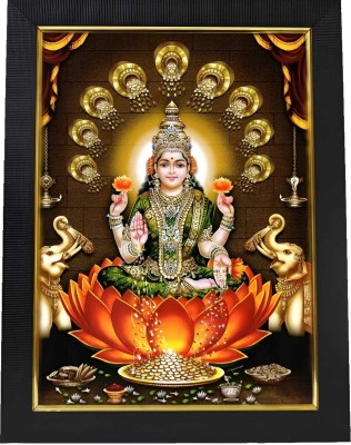 SL GIFTS Laxmi mata photo frame ,Size : 9X12 Inch Wall hanging ,Color : black Religious Frame