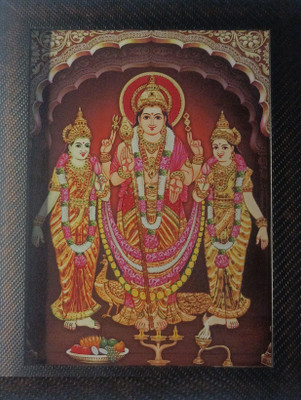 VGS MARKETINGS Lord Murugan Valli Devasena Deivanai Subramaniya Swamy With Valli Deivanai Religious Frame