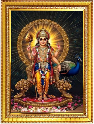 HitechMart Murugan Subramanya Swamy Photo Frame 10x14 Inches Religious Frame