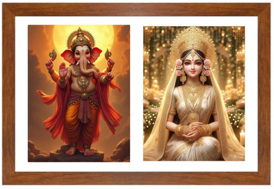 HitechMart Ganesha and Siddhi Photo Frame Religious Frame
