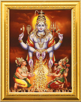 NDFRAME Kuber Lakshmi Kubera Lakshmi Kuber Laxmi photo frame Religious Frame