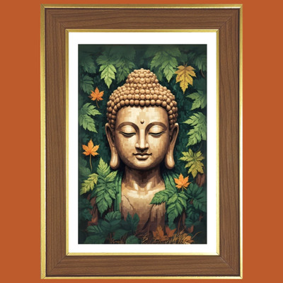 HitechMart Blissful Buddha Photo Frame 14x18 Inches Religious Frame