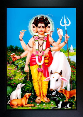 RV SALES Lord Dattatreya Photo Frame Religious Frame