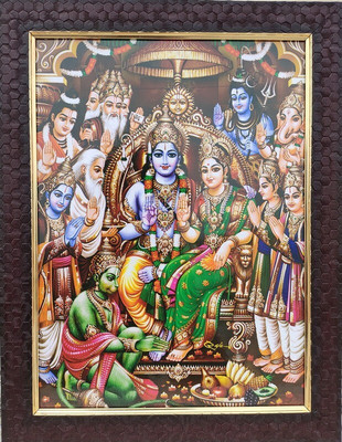 VJ ENTERPRISES Ram darbar photo frame Religious Frame