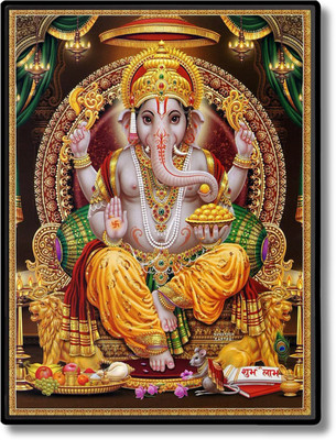 HitechMart Ganesh Laminated Photo Religious Frame