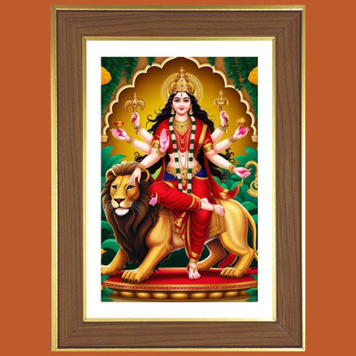 HitechMart Goddess Maa Durga Photo Frame 10x14 Inches Religious Frame
