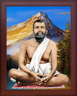 VGS MARKETINGS Sri Ramakrishna Paramahansa in Meditative Posture Photo Frame Religious Frame