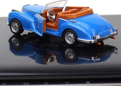 Storex Royal Blue Classic Die-Cast Metal Car Toy for Kids - Pull Back Vintage Car(Blue)