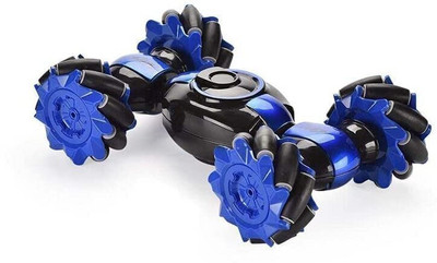 fizz Hand Gesture Sensor RC Stunt Car Double Sided Rotating Remote Control Car _A12(Blue)