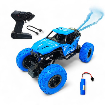 FANSEEKART Metal Body Rechargeable Remote Control Rock Crawler Car for kids_C34(Blue)