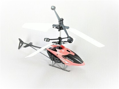 JOYWHIZ Flying Mini sensor Helicopter Aircraft Flashing Light TOY With Remote ( Red)(Multicolor)