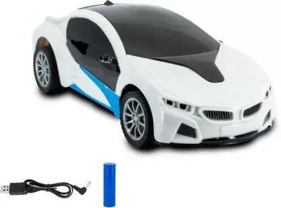 Razz BAzz FK_Chargeable 3D Remote Control Lighting Famous Car for 3+ Years Kids (Blue)(White)