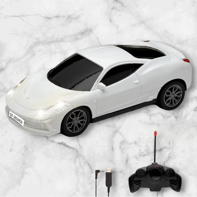 AS TRADERS Famous Car Rechargeable Remote Control Toy W28(White)