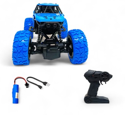 ZODZE Metal Body Rechargeable Remote Control Rock Crawler Car for kids_C41(Blue)