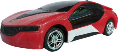 TOYS-TALK 3D Light-Up Remote Control Sports Car(Red)