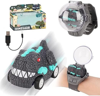 Bestie Toys Remote Control Dinosaur Watch Toy, Mini Alloy Racing Car, Fun Dino-Themed Toy fo(Multicolor)