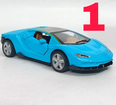 RAMSHREE Luxury Sports Car Diecast Model Alloy Body, Rubber Tyres, Detailed Interior(Blue)