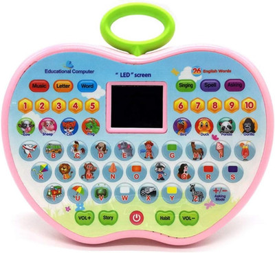 Xcillince Toys Apple Shape Educational Computer Toy for Kids LED Display and Fun Music alp2(Multicolor)