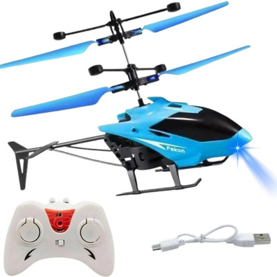 sky toys Remote control Helicopter toy with dual mode lighting & charging cable for kids(Multicolor)