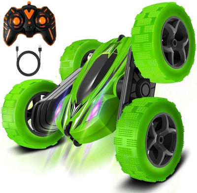 APJ enterprise Double Flip 360 Degree Drift Stunt Racing Car Toy for Kids Remote Control Car(Green)