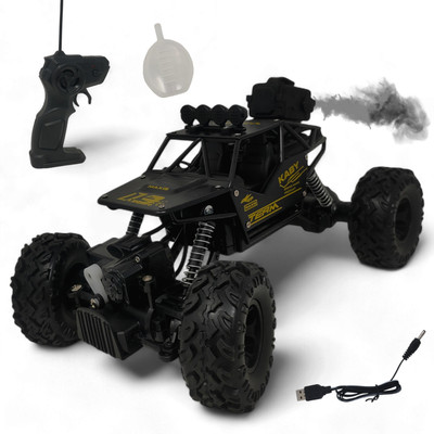 Aavkar creation Rock Car Strip Black 4x4 For kids With Remote Control And Mist Smoke(Multicolor)