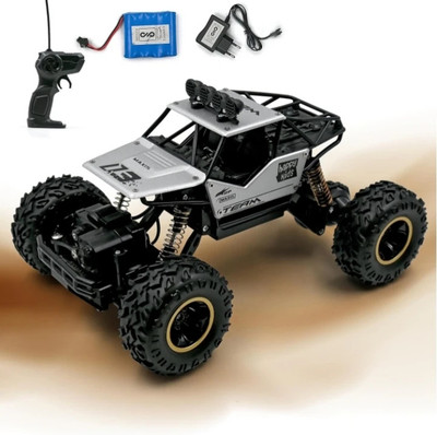 Rachna enterprise Remote Control Rock Crawler Four Wheel Climber High Speed Monster Racing Car(Silver)