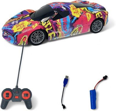 FANSEEKART Super Fast Drift Racing Designer Remote Control Car, Headlight and Taillight_02(Multicolor)