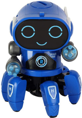 Pepstter Bot Robot Pioneer Lights and Music Dancing Robot Toys for Kids(Blue)