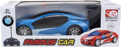 planettoy New_Rechargeable Famous car with 3D Lights (Blue) (NA)(Multicolor)