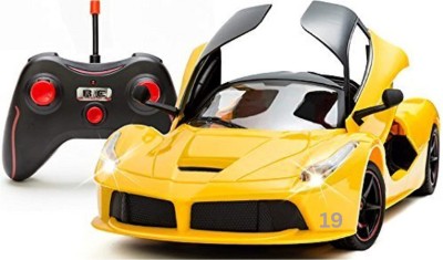 SNM97 Rechargeable Ferrari Style Remote Control Car With Opening Doors_RAC-31(Yellow)