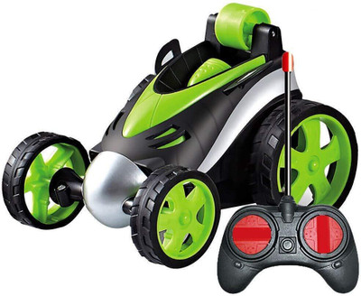 FUNVERSE 360 Degree Mini Stunt Remote Control Rechargeable Car With Usb Charging Cable(Green)