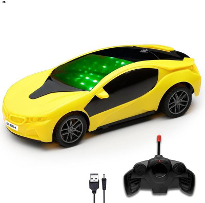 TOYACHI Famous Car Remote Control 3D with LED Lights Y26(Yellow)