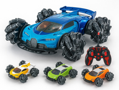 ZAMart RC Remote Control Super Car 4X4 Double Side 4WD Rechargeable Car 360 Drift Stunt(Multicolor)