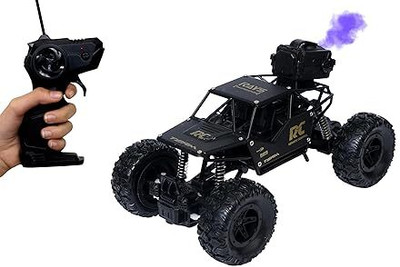 hda group Remote Control Rock Crawler Mist Smoke Spray Function,(Green)