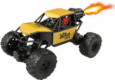 Tick Toy Spray Racing Car ,Remote Control RC Car with Smoke Effect, High Speed Yellow(Yellow)