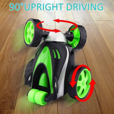 JRCLUB Mini Rc Stunt Car Rotating Wheel Vehicle Toy Remote Control Toy(Racing Car)