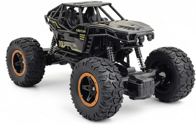 FANSEEKART Rechargeable Mist Smoke RC Racing Car with 2.4GHz Remote & LED Lights – Kids Toy(Black)