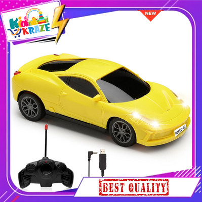 Kid Kraze Rechargeable Remote Control High Speed Racing Car Toy For Kids(Yellow)