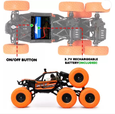 HornFlow Rock Crawler Remote Control Car 1:18 Scale Orange(Orange)