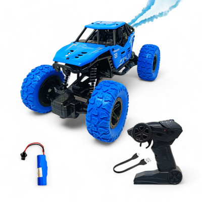 ZODZE Wireless Remote Control Rock Crawler Car with Metal Body and Smoke Effect_08(Blue)