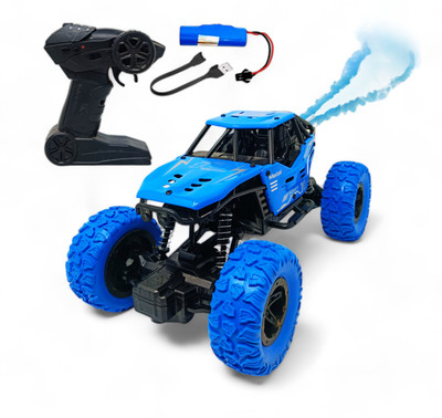 ZODZE Wireless Remote Control Rock Crawler Car with Metal Body and Smoke Effect_01(Blue)